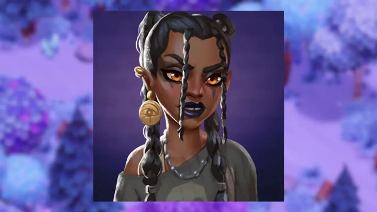 Alina's character portrait shown in a Moonlight Peaks romance overview video.
