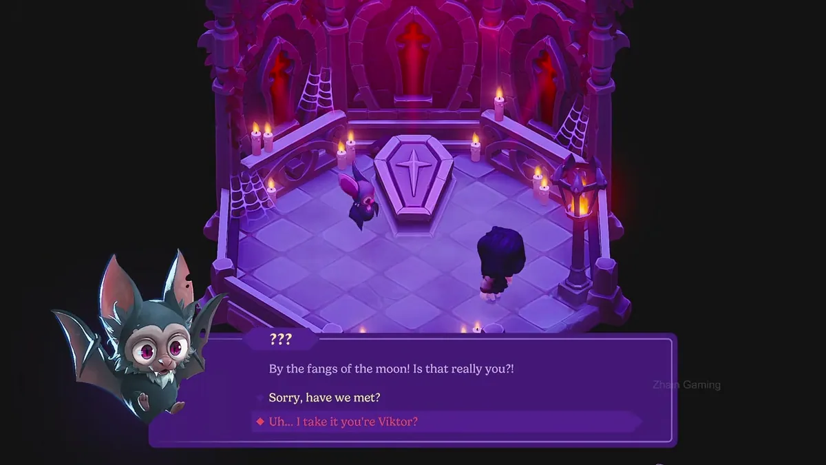 A Moonlit Pines gameplay frame shows the kind of route used to visit Luna's windmill and seed stall.