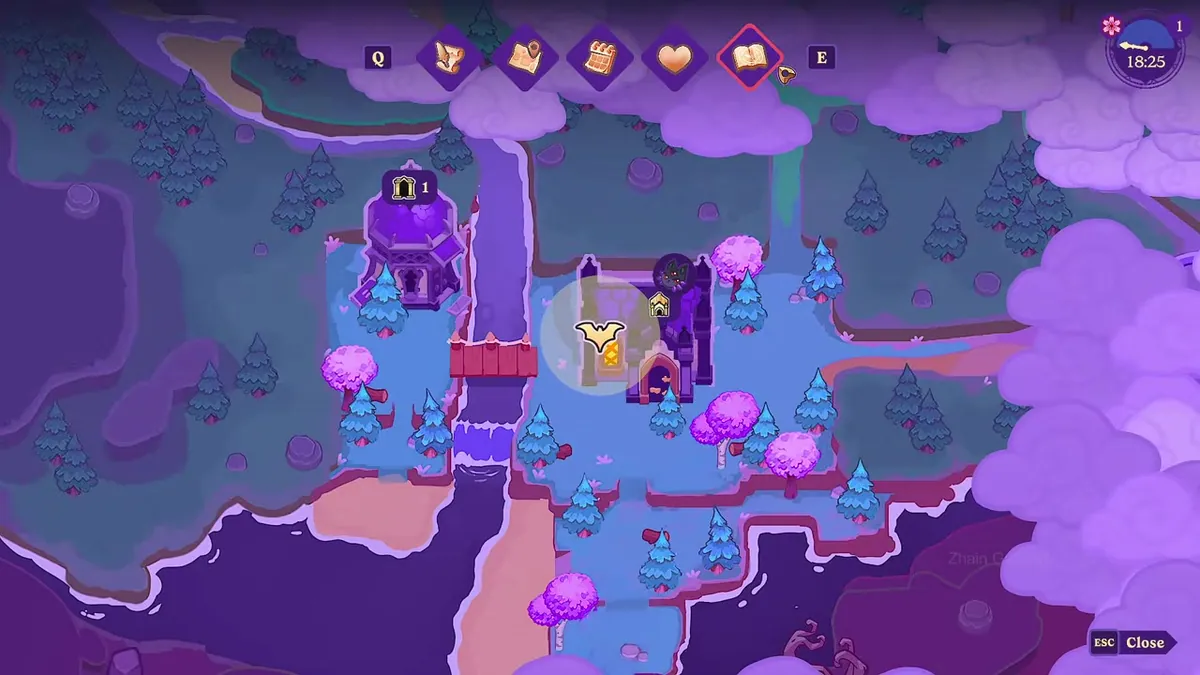 A full-release Webb-area scene represents the shop route used to find Sabrina and advance her heart events.