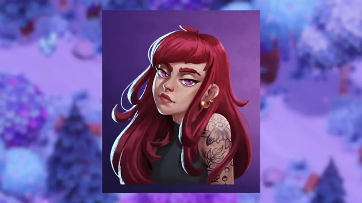 Saga's character portrait shown during a Moonlight Peaks romance overview video.